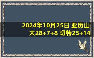 2024年10月25日 亚历山大28+7+8 切特25+14+5+4帽 约基奇三双 雷霆轻取掘金